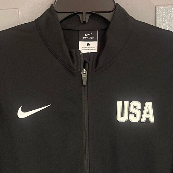 Nike Woman’s USA Olympics Soccer 743124 Long Sleeve Full Zip Track Jacket Black - Picture 2 of 6